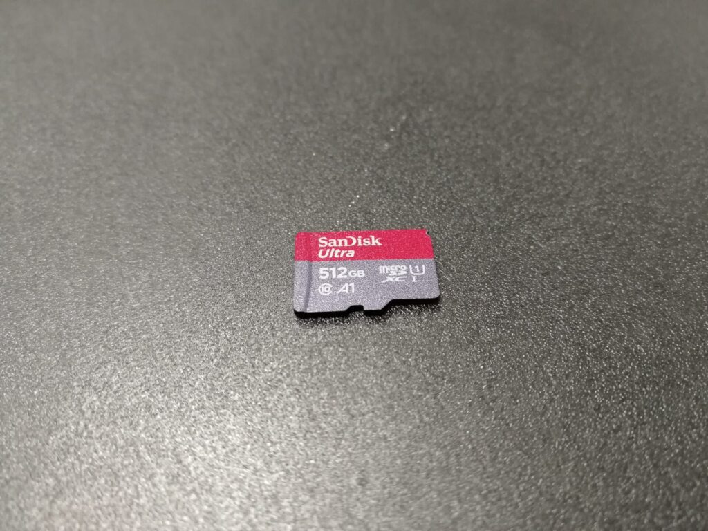 SanDiskのmicroSDXCカード512GB